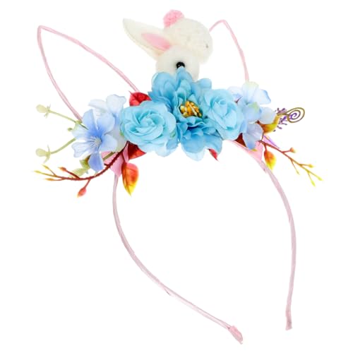 FRCOLOR Hasenohr Stirnband Hase Plüsch Hasenkostüm Einhorn Hasen-kuchenaufsatz Aufblasbares Kostüm Kaninchen Schwarze Hasenohren Kuscheltiere Weiße Hasenohren Sky-blue Plastik von FRCOLOR