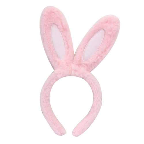 FRCOLOR Hasenohren Stirnband Plüsch Haarreif Bunny Ohren Haarband für Damen Mädchen Karneval Party Kostüm Zubehör Ostern Geburtstag Cosplay von FRCOLOR