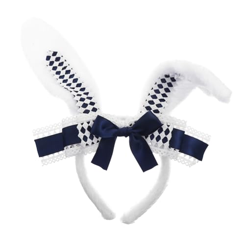 FRCOLOR Kaninchenohren Haarreif Mit Schleife Niedliches Bunny Cosplay Zubehör Für Damen Mädchen Und Besondere Anlässe Weich Und Angenehm Zu Tragen Für Ostern Und Karneval von FRCOLOR