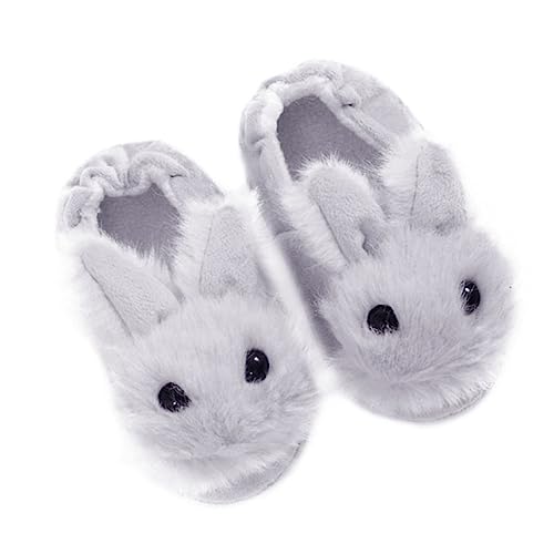 FRCOLOR Hausschuhe Warm Kuschelige Kaninchen Pantoffeln Nonslip Rutschfeste Weiche Plüschslipper für Winter Bequeme Baumwollhausschuhe Leicht und Atmungsaktiv von FRCOLOR