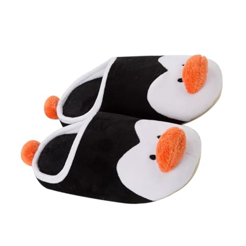 FRCOLOR Hausschuhe Winter Flauschig Warm Gefüttert Cartoon Pinguin Design Weiche Rutschfeste Slipper für Jungen Mädchen Weihnachten Innenlänge Zufällige Farbe Zufällige Farbe von FRCOLOR