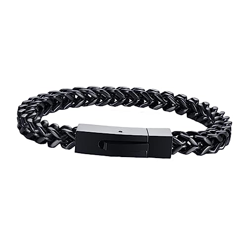 FRCOLOR Edelstahlarmband Mit Aufklappbarem Design Persönlichkeitsarmband Aus Punkarmreif Mit Robustem Verschluss Hip-hop-armreif Für Anlässe von FRCOLOR
