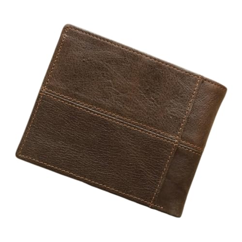 FRCOLOR Herren Geldbörse Echtem Diebstahlsichere Geldbörse mit Vielen Fächern für Bargeld Karten Retro Design Multifunktionale Brieftasche für Männer für von FRCOLOR