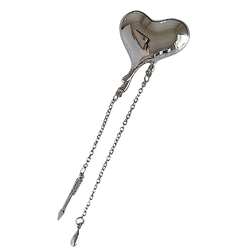 FRCOLOR Herz Brosche Kette Pin für Damen Eleganter Anstecker mit Herzförmigem Design für Jubiläen Besondere Anlässe Anzüge Formelle Outfits von FRCOLOR