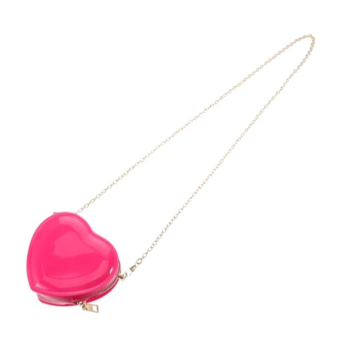 FRCOLOR Herz-geldbörse Mini-Tasche Für Die Handtasche Tasche Hängende Geldbörse Süße Geldbörsen Für Frauen Mini-Rucksack-geldbörse Geldbörse in Herzform Süßes Kleines Portemonnaie Rosy PVC von FRCOLOR