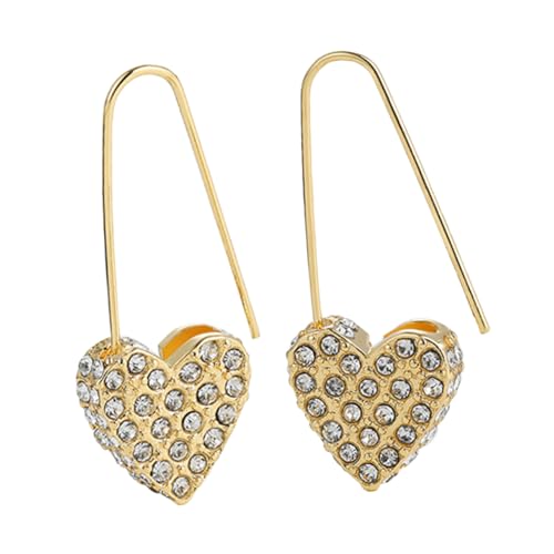 FRCOLOR Herzförmige Safety Pin Ohrringe Damen Alloy Ohrstecker Modisch Langlebig Stylisch von FRCOLOR