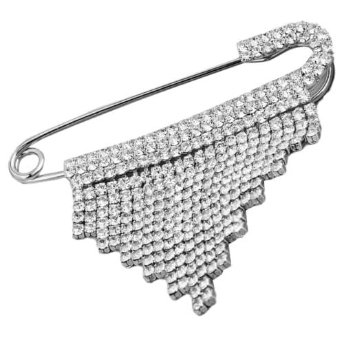 FRCOLOR Herzförmige Strass Brosche Damen Quaste Anstecknadel Elegant Schmuck Accessoire für Festliche Kleider Hochzeit von FRCOLOR