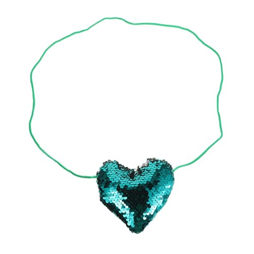 FRCOLOR Herztasche Für Mädchen Wendetasche Mit Pailletten Glänzende Umhängetasche Herz-geldbörse Mit Strasssteinen Glitzer Umhängetasche Geldbörse in Herzform Mini-münzbeutel Plastik von FRCOLOR