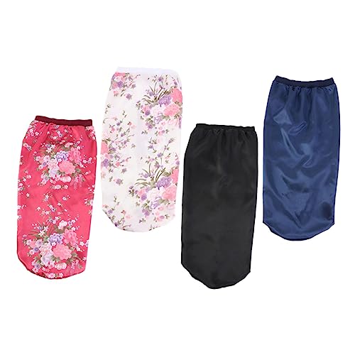 FRCOLOR 4stücke Elastische Lange Schlafmütze Für Frauen Und Mädchen Schutzmütze Für Lange Haare Aus Satin Haarmütze Zum Schutz Von Lockigem Haar Im Schlaf von FRCOLOR