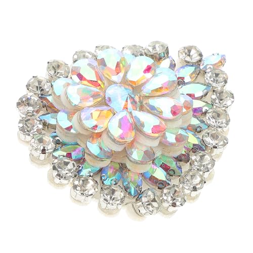 FRCOLOR Hochwertige Tropfen Brosche mit Funkelnden Strasssteinen Langlebiges Vielseitige Schmuck Deko für Kleidung und Taschen Damen Accessoires mit Floralem Design von FRCOLOR