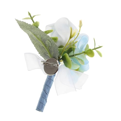 FRCOLOR Ansteckblume Für Bräutigam Künstliche Rosen-boutonniere Seidenschmuck Für Herren Hochzeitsaccessoires Anstecknadel Für Anzug Und Party von FRCOLOR