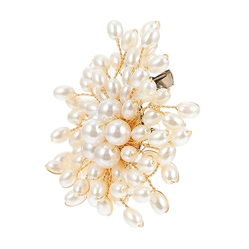 FRCOLOR Brautschmuck Perlen Damen-brosche Aus Hochzeitsbrosche Perlen-kleidungspin Mit Einfacher Clip-befestigung Für Schal Hemd Pullover Mantel von FRCOLOR