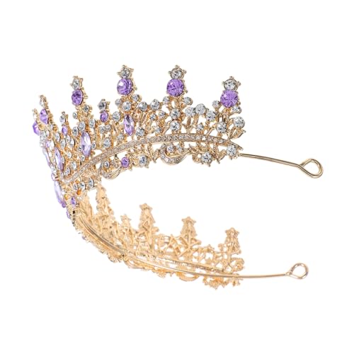 FRCOLOR Hochzeit Tiara Stirnband Braut Haarschmuck mit Funkelnden Strasssteinen für Damen Braut Party und Festzug Leichtes Langlebiges Diadem Zubehör von FRCOLOR