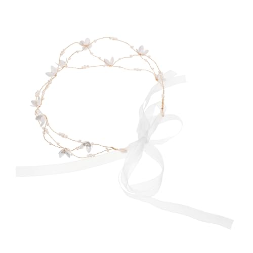 FRCOLOR Blumen Stirnband Für Frauen Braut Kopfschmuck Hochzeit Haar Band Blume Haar Band Braut Kopfschmuck von FRCOLOR
