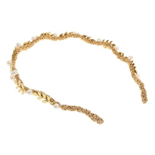 FRCOLOR Hochzeitskleid Stirnband Kopfschmuck Für Die Braut Blumenstirnband Stirnband Für Frauen Goldene Lorbeerblätter Braut Stirnbänder Damen-stirnband Haar Legierung Kranz Fräulein von FRCOLOR