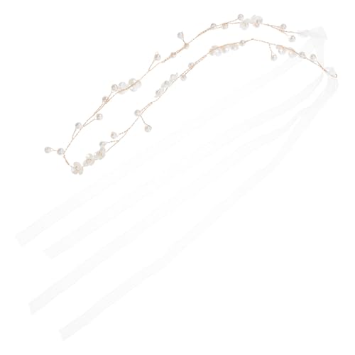 FRCOLOR Perlen-haarschmuck Für Damen Dekoratives Stirnband Für Hochzeiten Elegantes Blumen-haarteil Für Frauen Kopfbedeckung Für Besondere Anlässe von FRCOLOR