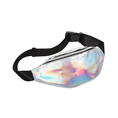 FRCOLOR Holografische Bauchtasche Für Damen Verstellbar Zum Laufen Wandern Für Outdoor-aktivitäten Leicht Und Sicher von FRCOLOR