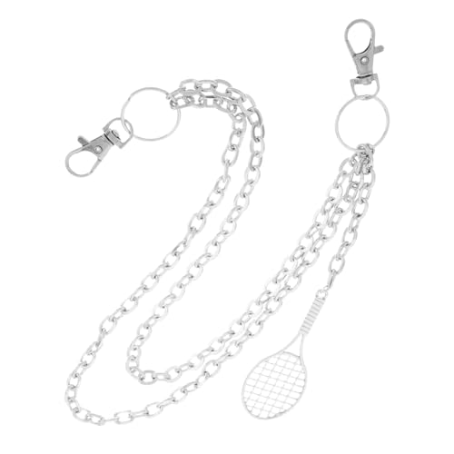 FRCOLOR Hosenkette Metall Tennis Schläger Taille Kette Punkstil Mehrschichtkette Für Hosen Unisex Hip Hopfenhosen Kette Vielseitige Jeans Kettenhose Dekoration Kette von FRCOLOR