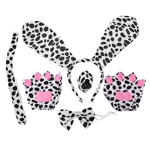 FRCOLOR Hundekostüm Zubehör Mit Ohren Stirnband Fliege Nase Handschuhe Für Junge Mädchen Und Frauen Kostümpartys von FRCOLOR