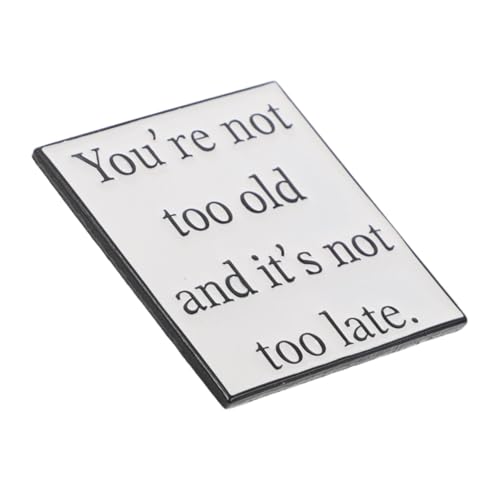 FRCOLOR Inspirierender Metall Ansteckpin mit Minimalistischer Gestaltung und Ermutigendem Spruch Bist Alt Langlebiges Zubehör für Kleidung und Rucksack Motivationsabzeichen für Positive von FRCOLOR