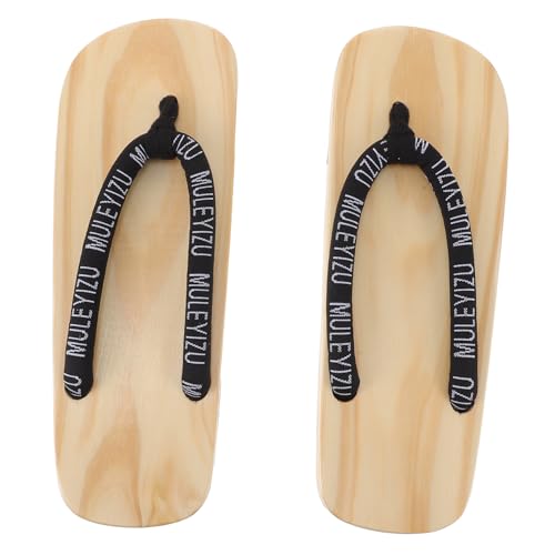FRCOLOR Japanische Traditionelle Herren Geta Sandalen Flache Holzboden sandalen Atmungsaktive Hautfreundliche Kimono Clogs Komfortabel und Stilvoll Herrenschuhe für Kostüm und Alltag von FRCOLOR