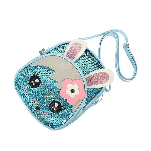 FRCOLOR Junge Mädchen Pailletten Rucksack Mädchen Schultasche Cartoon Design Mit Fronttasche Für Heft Stift Aufbewahrung Geschenk Zum Fest von FRCOLOR