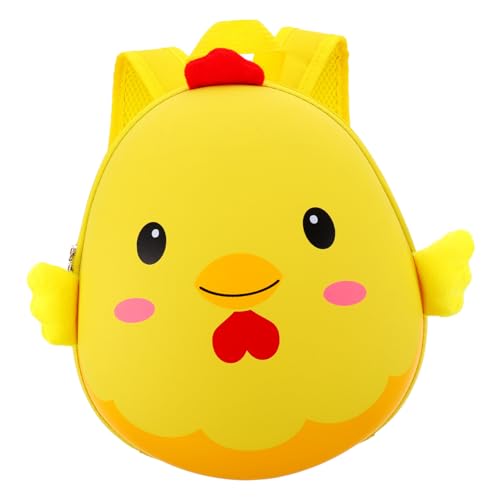 FRCOLOR Junge Mädchen Rucksack Cartoon Eierschale Huhn Praktisch Strapazierfähig Mit Reißverschluss Design Einfach Zu Reinigen Trocknen Viel Platz Für Kleine Gegenstände Für Schule Freizei von FRCOLOR