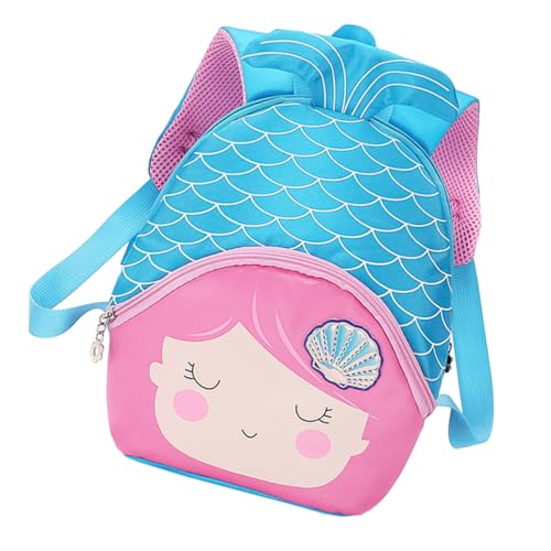 FRCOLOR Junge Mädchen Schulrucksack Mit Meerjungfrauenmuster Cartoon Rucksack Schultertasche Studentenrucksack Reiserucksack Aus Nylon Für Mädchen Als Aufbewahrungsrucksack von FRCOLOR