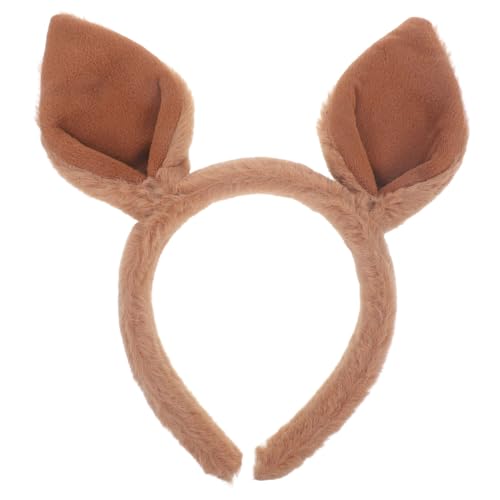FRCOLOR Haarreif Mit Ohren Känguru Ohren Haarreif Lustiger Tier Kopfschmuck Für Erwachsene Üsch Headdress Für Cosplay Und Kostümpartys Ideal Für Fasching Und Festivals Tiefbraun Stirnband Tiere von FRCOLOR