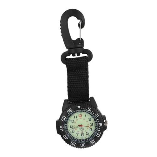 FRCOLOR Karabiner Uhr für Outdoor Aktivitäten Multifunktionale Wanduhren für Bergsteiger mit Stabiler Befestigung für Rucksäcke Kleidung von FRCOLOR