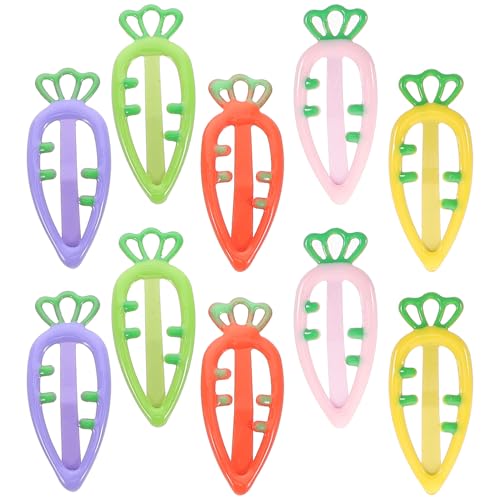 FRCOLOR 5paare Karotten-haarspangen Für Mädchen Rutschfeste Bunte Cartoon-haarclips Für Ostern Und Frühling Süße Haaraccessoires Für Kleinkinder Für Fotoshootings Und Partys von FRCOLOR