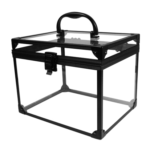FRCOLOR Transparenter Make-up-Koffer Mit Vorhängeschloss Reise-Kosmetiktasche Organizer Durchsichtige Aufbewahrungsbox Für Schminktisch Und Badezimmer Tragbares Make-up-etui Mit Stauraum von FRCOLOR