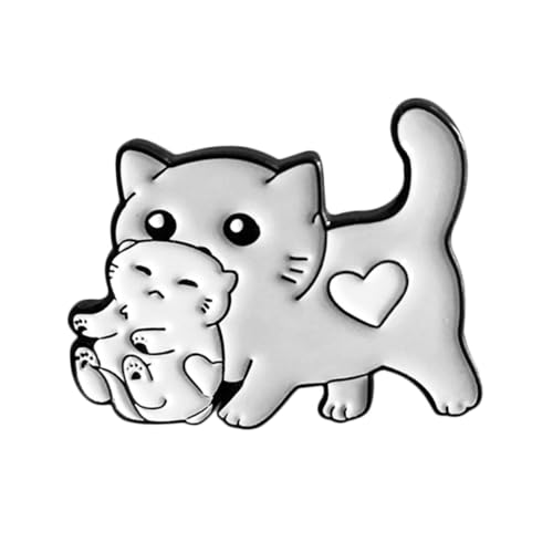 FRCOLOR Katzenbrosche Cartoon Brosche Legierung Niedliche Tieranstecknadel für Taschen und Kleidung Süße Kleine Brosche Leicht und Langlebig für Jeans und Accessoires von FRCOLOR