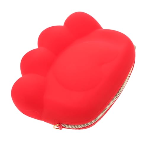 FRCOLOR Münzaufbewahrungstasche Mit Katzenpfoten-Motiv Reise-münzen-Aufbewahrungstasche Aus Silikon Handtragetasche Für Wechselgeld Kleine Geldbörse Mit Münzfach von FRCOLOR