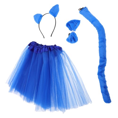 FRCOLOR Katzenohren Stirnband Mit -set Für Cosplay Und Halloween Flauschiges Tierkostüm-zubehör Für Partys Und Events von FRCOLOR
