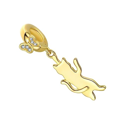 FRCOLOR Katzenanhänger Schmuck Anhänger Katzenschmetterlingsanhänger Halskette Anhänger Katze Für Armband Ohrring Basteln Zubehör Filigrane Verarbeitung von FRCOLOR