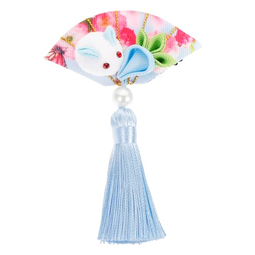 FRCOLOR Kimono Haarspange Mit Kaninchen Und Karottendesign Für Hochzeiten Ostern Und Cosplay Vintage Haarschmuck Mit Quasten Für Mädchen Und Damen von FRCOLOR