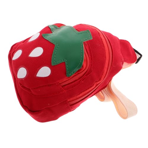 FRCOLOR Erdbeer Tasche Für Junge Mädchen Umhängetasche Aus Segeltuch Leicht Und Robust Für Schule Und Reisen Mit Verstellbarem Schultergurt von FRCOLOR