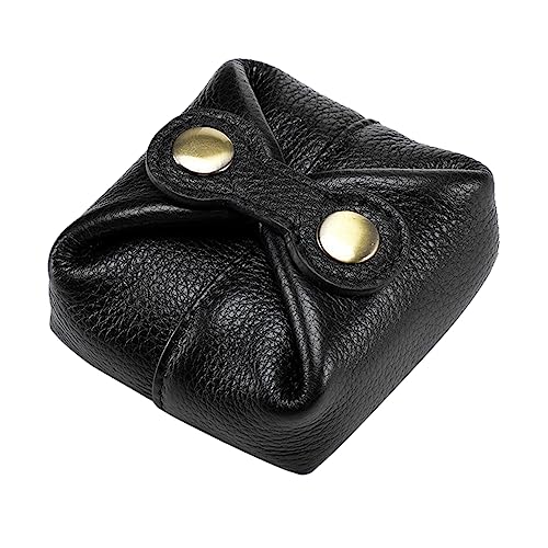 FRCOLOR Klassische Geldbörse PU Schwarze Münztasche für Schlüssel Lippenstift Karten Kleine Gegenstände Reisen Täglichen Gebrauch von FRCOLOR