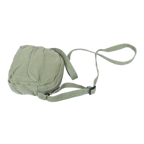 FRCOLOR Kleine Canvas Umhängetasche Damen Verstellbare Mini Crossbody Bag aus Strapazierfähigem Canvas Organisierte Geldbörse mit Handyfach für Alltag Reisen und Vielseitigen Einsatz Grün von FRCOLOR