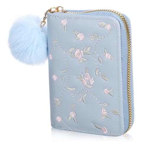 FRCOLOR Kleine Damen Münzbörse mit Reißverschluss Portemonnaie aus PU mit Blumenmuster Mehrere Kartenfächer Münzfach Sicherer Verschluss für Karten und Kleingeld FRCOLOR Kleine Damen Münzbörse mit Reißverschluss Portemonnaie aus PU mit Blumenmuster Mehrere Kartenfächer Münzfach Sicherer Verschluss für Karten und Kleingeld von FRCOLOR