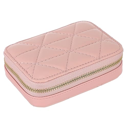 FRCOLOR Kleine Lippenstift Tasche Mit Spiegel Tragbare Kosmetiktasche Aus Kunstleder Für Lippenstifte Und Make up Pinker Lippenstift Halter Und Make up Organizer Für Damen von FRCOLOR