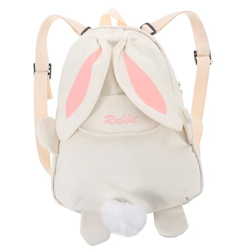 FRCOLOR Kleinkindrucksack Für Mädchen Leichter Kindergartenrucksack Aus Polyester Und Nylon Mit Hasenmotiv Verstellbaren Schultergurten Mehreren Innenfächern Für Organisation Und von FRCOLOR