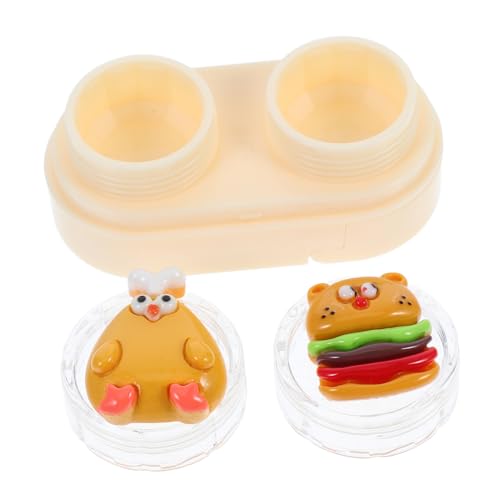 FRCOLOR Süßer Cartoon Kontaktlinsenbehälter Tragbare Auslaufsichere Aufbewahrung Für Und Zuhause Pinzette Für Schule Und Büro von FRCOLOR