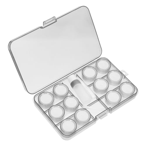 FRCOLOR Kontaktlinsenbehälter 1 Set Koffer Praktisch Organizer Reise Koffer Halter Taschenhalter Organizer Outdoor Behälter Kunststoff Grau Kontaktlinsen Set von FRCOLOR