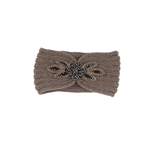 FRCOLOR Kristall Gestricktes Stirnband Bandana-stirnbänder Für Frauen Schals Für Frauen Modische Stirnbänder Frauen Kopftuch Edelsteine Geflochtener Haargummi Damen Turban Häkeln von FRCOLOR