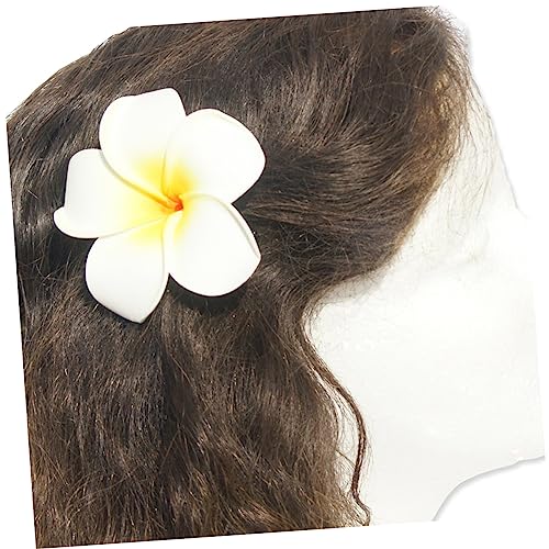 FRCOLOR Plumeria-haarspangen Für Plumeria-haarnadel Strand-haarspange Haarnadeln Für Frauen Hawaiianische Hawaiischer Blumenclip Frangipani Hair Clip Haarschmuck Fräulein Zubehör Hochzeit von FRCOLOR