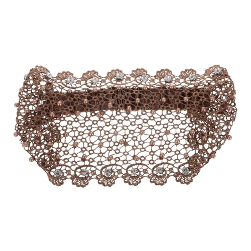 FRCOLOR Spitzenmasken-stirnband Für Damen Netz-stirnband Mit Blumenstickerei Seiden-haarwickel Boho-stil Kopfwickel Für Frauen Schlaf-haarwickel Weich Und Bequem von FRCOLOR