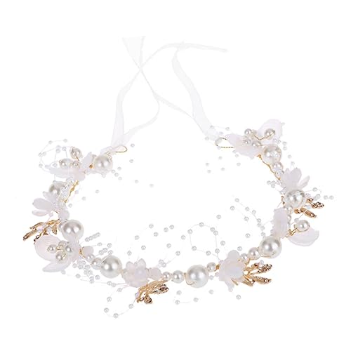 FRCOLOR Kopfbedeckung für Blumenmädchen Kopfschmuck Blumenmädchen Haarschmuck für die Hochzeit hair accessories for girls hochzeitshaar schmuck Blumenkopfschmuck rosa Stirnband von FRCOLOR