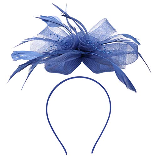 FRCOLOR Kopfschmuck Aus Federnetz Haarzubehör Für Mädchen Kopfbedeckung Kunsthandwerk Haarschmuck Haarnadel Aus Netzgarn Kunst Feder Haarnadel Federkopfschmuck Frauenhaarnadel Blue von FRCOLOR